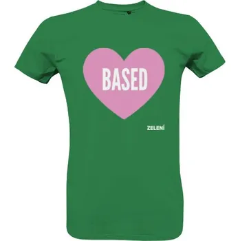 Pánské tričko Tričko s potiskem 100% bio tričko Based – zelená, pánské pánské