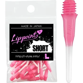 Příslušenství pro šipky Hroty L-style ShortLip Two Tone Pink/White 30 ks