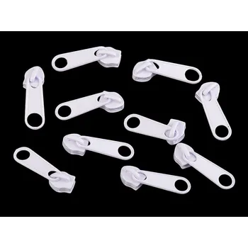 Jezdec ke spirálovým zipům No 5, barva 101 bílá