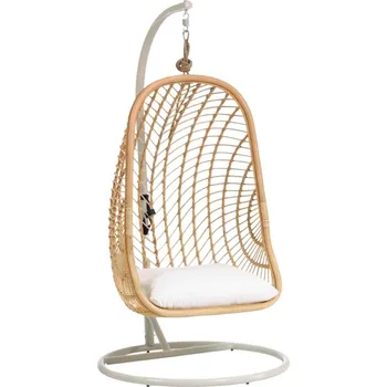 Závěsné křeslo Ratanové závěsné křeslo se stojanem Kave Home Ekaterina