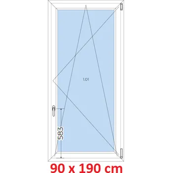 Okno Soft Plastové okno 90x190 cm, otevíravé a sklopné