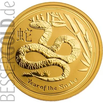 Zlatá mince 10 oz (trojských uncí) ROK HADA Austrálie 2013