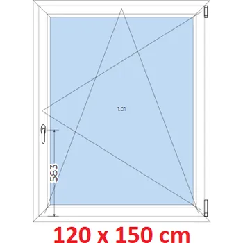 Okno Soft Plastové okno 120x150 cm, otevíravé a sklopné