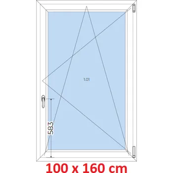 Okno Soft Plastové okno 100x160 cm, otevíravé a sklopné
