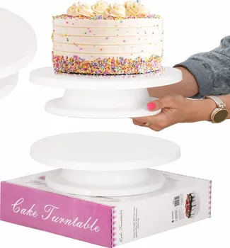 Springos Torta plastový otočný talíř na dorty 28 cm