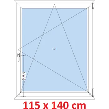 Okno Soft Plastové okno 115x140 cm, otevíravé a sklopné