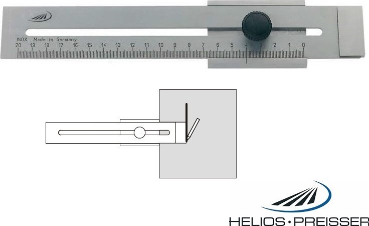 Měřítko pro orýsování 0-250 mm, Helios-Preisser 70321302