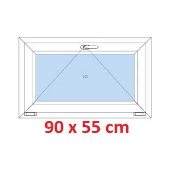 Okno Soft Plastové okno 90x55 cm, sklopné