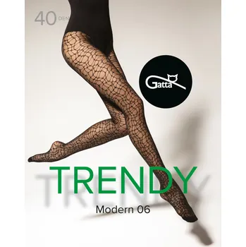 Dámské erotické punčochy Gatta Modern 06 Tights Nero Velikost 2-S