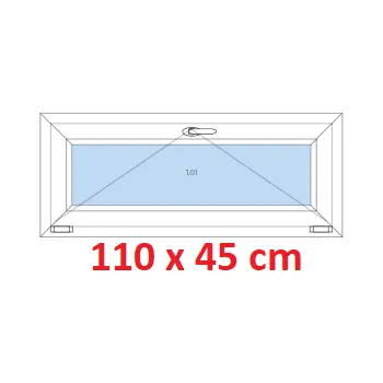 Okno Soft Plastové okno 110x45 cm, sklopné