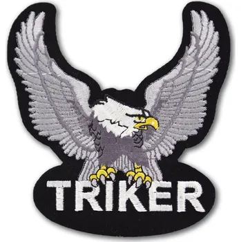 Nášivka Moto nášivka Orel stříbrný Triker 12 cm x 11 cm