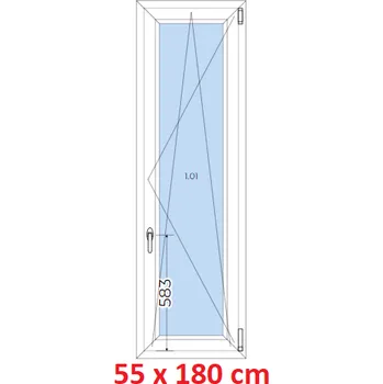 Okno Soft Plastové okno 55x180 cm, otevíravé a sklopné