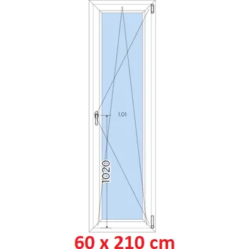 Okno Soft Plastové okno 60x210 cm, otevíravé a sklopné