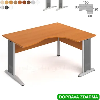 Psací stůl CE 2005 L Hobis Cross - Stůl 160 x 120
