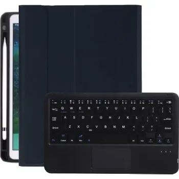 Pouzdro na mobilní telefon Pouzdro s klávesnicí, touchpadem a prostorem na Apple Pencil pro iPad 9,7" (2017/2018) / Air 1 / 2 / Pro 9,7" - tmavě modré