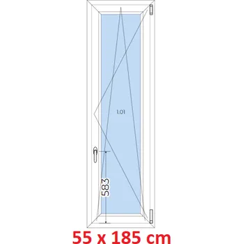 Okno Soft Plastové okno 55x185 cm, otevíravé a sklopné