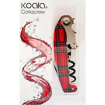 Otvírák KOALA Vývrtka na víno skotská kostka