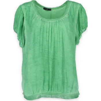 Dámská halenka Halenka hedvábí 3233 Itálie barva: zelená