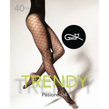 Dámské erotické punčochy Gatta Pasione 04 Tights Nero Velikost 3-M