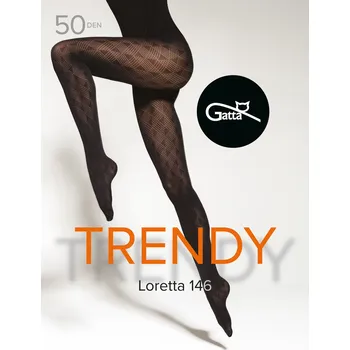 Dámské erotické punčochy Gatta Loretta 146 Tights Nero Velikost 4-L