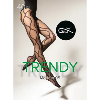 Dámské erotické punčochy Gatta Modern 05 Tights Nero Velikost 2-S