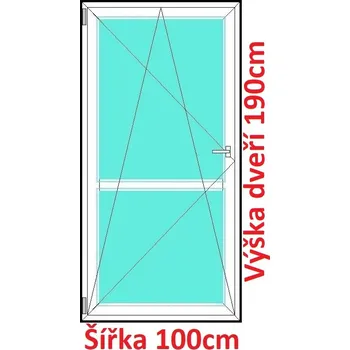 Okno Soft Balkonové dveře s příčkou 100x190 cm, otevíravé a sklopné