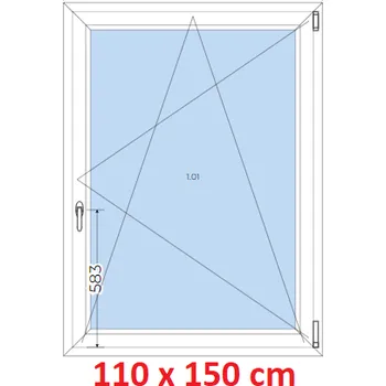 Okno Soft Plastové okno 110x150 cm, otevíravé a sklopné