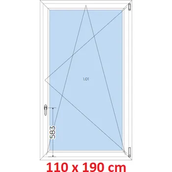 Okno Soft Plastové okno 110x190 cm, otevíravé a sklopné