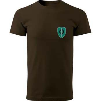 Pánské tričko Tričko 141. zásobovací prapor (Pardubice) - simple - hnědá