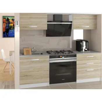 Kuchyňská linka Kuchyňská linka Belini 120 cm dub sonoma s pracovní deskou Vulcano TOR VULCANO/2/WT/DS/0/T