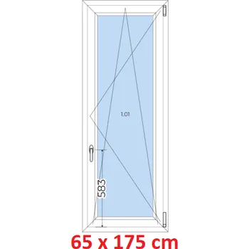 Okno Soft Plastové okno 65x175 cm, otevíravé a sklopné