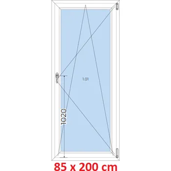 Okno Soft Plastové okno 85x200 cm, otevíravé a sklopné