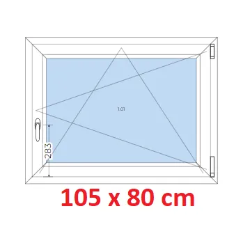 Okno Soft Plastové okno 105x80 cm, otevíravé a sklopné