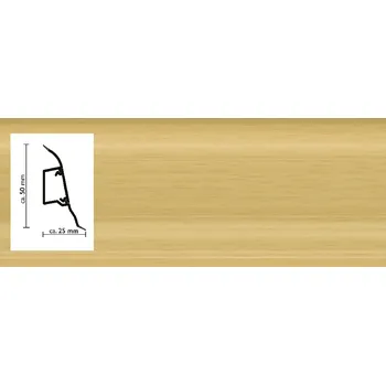 soklová lišta 2087 lišta Buk žlutý Döllken SLK50 s pružnými chlopněmi pro vedení kabelů