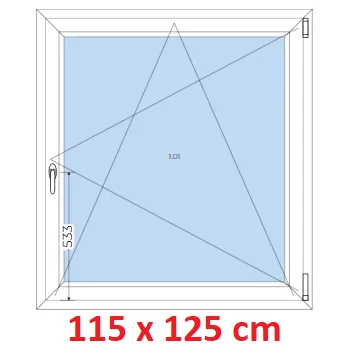 Okno Soft Plastové okno 115x125 cm, otevíravé a sklopné