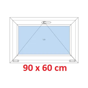 Okno Soft Plastové okno 90x60 cm, sklopné