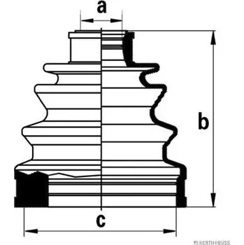 Hřídel nápravy Sada měchů, hnací hřídel HERTH+BUSS JAKOPARTS J2861017