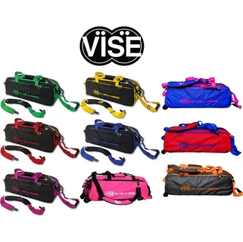 Taška na bowlingovou kouli TAŠKA NA 3 KOULE TOP TOTE ROLL VISE S PRŮHLEDEM MODRÁ/RŮŽOVÁ