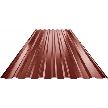 Střešní krytina Plech trapézový ocelově červený RAL 3009, TR18A - střešní 0,50mm x 1100 x 2000 m