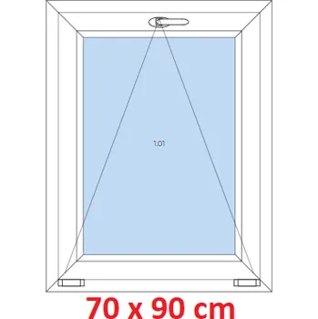 Okno Soft Plastové okno 70x90 cm, sklopné