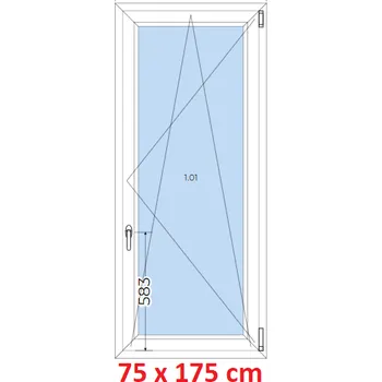 Okno Soft Plastové okno 75x175 cm, otevíravé a sklopné