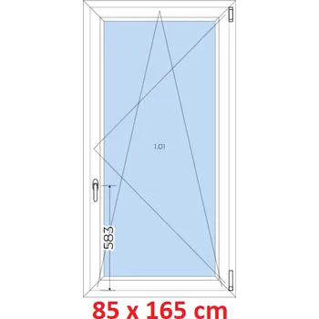 Okno Soft Plastové okno 85x165 cm, otevíravé a sklopné