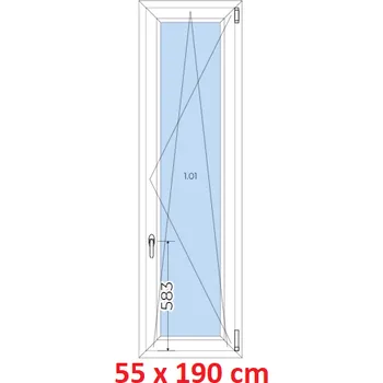 Okno Soft Plastové okno 55x190 cm, otevíravé a sklopné