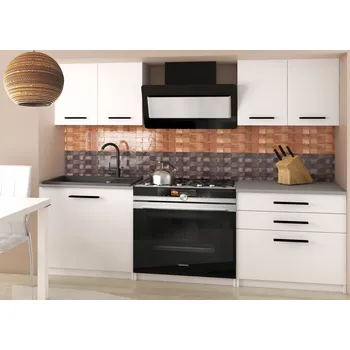 Kuchyňská linka Kuchyňská linka Belini 120 cm bílý mat s pracovní deskou Tiesto2 TOR TIESTO2/2/WT/WT/0/B1