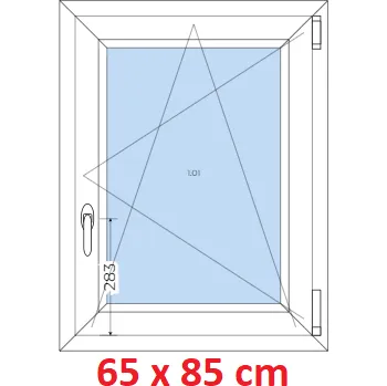 Okno Soft Plastové okno 65x85 cm, otevíravé a sklopné
