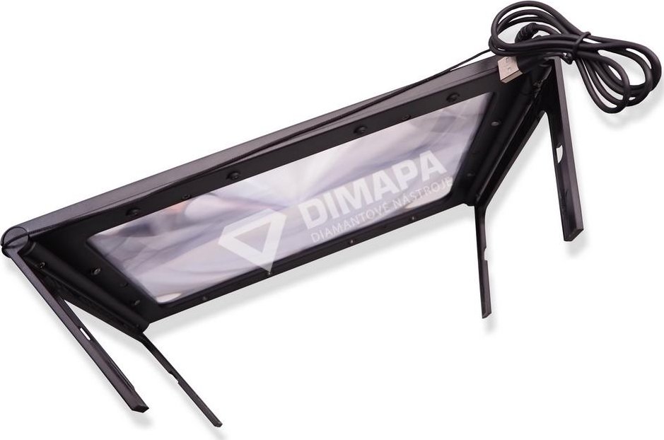 Čtecí lupa A4 USB, LED osvětlení 2.5x zvětšení DIMAPA