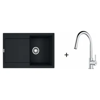 Granitový dřez Franke SET G258 - MRG 611 Matná černá + FS 3229.031 + ZÁRUKA 5 LET ZDARMA