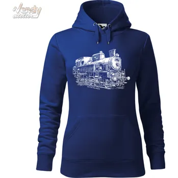 Dámská mikina Mikina - Parní lokomotiva 423 0145 - Velký Bejček Barva: Královská modrá (05), Velikost: XXL, Střih: Dámské