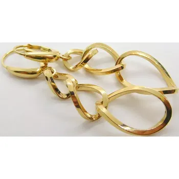 Náušnice Klenoty Budín Obrovské dámské zlaté visací náušnice 585/2,71gr HK2262 (Klenoty Budín Obrovské dámské zlaté visací náušnice 585/2,71gr HK2262)