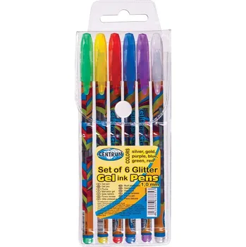 Gelová pera 6ks glitry